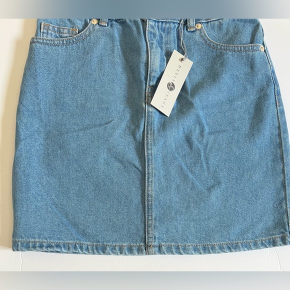 NWT Heels & Jeans Women’s Light Wash Mini Skirt SZ 26🩵 - Picture 5 of 14